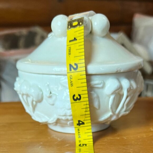 Vintage Ceramic Cherry Candy Dish with Lid, Made in Spain - Picture 7 of 8